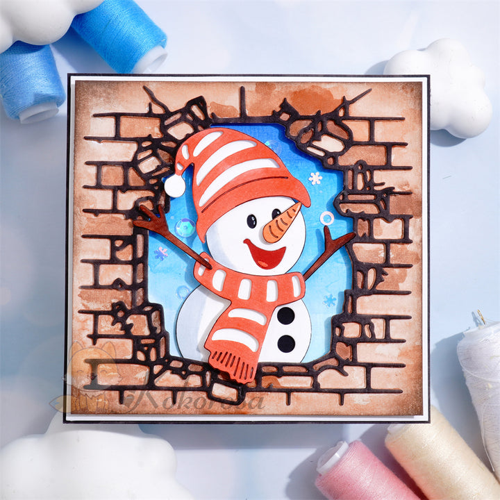 Kokorosa Metal Cutting Dies with Snowman in the Wall