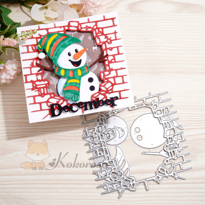 Kokorosa Metal Cutting Dies with Snowman in the Wall