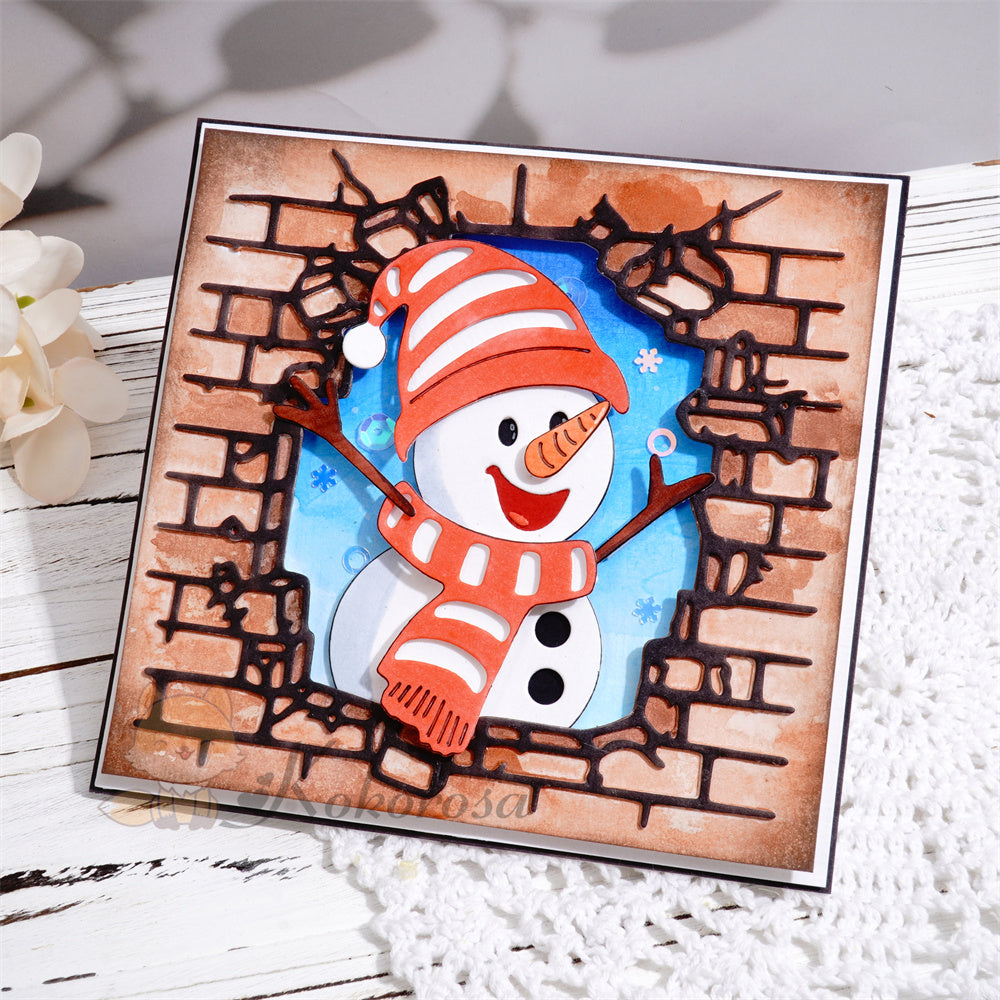 Kokorosa Metal Cutting Dies with Snowman in the Wall