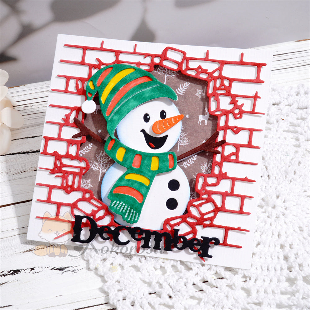 Kokorosa Metal Cutting Dies with Snowman in the Wall