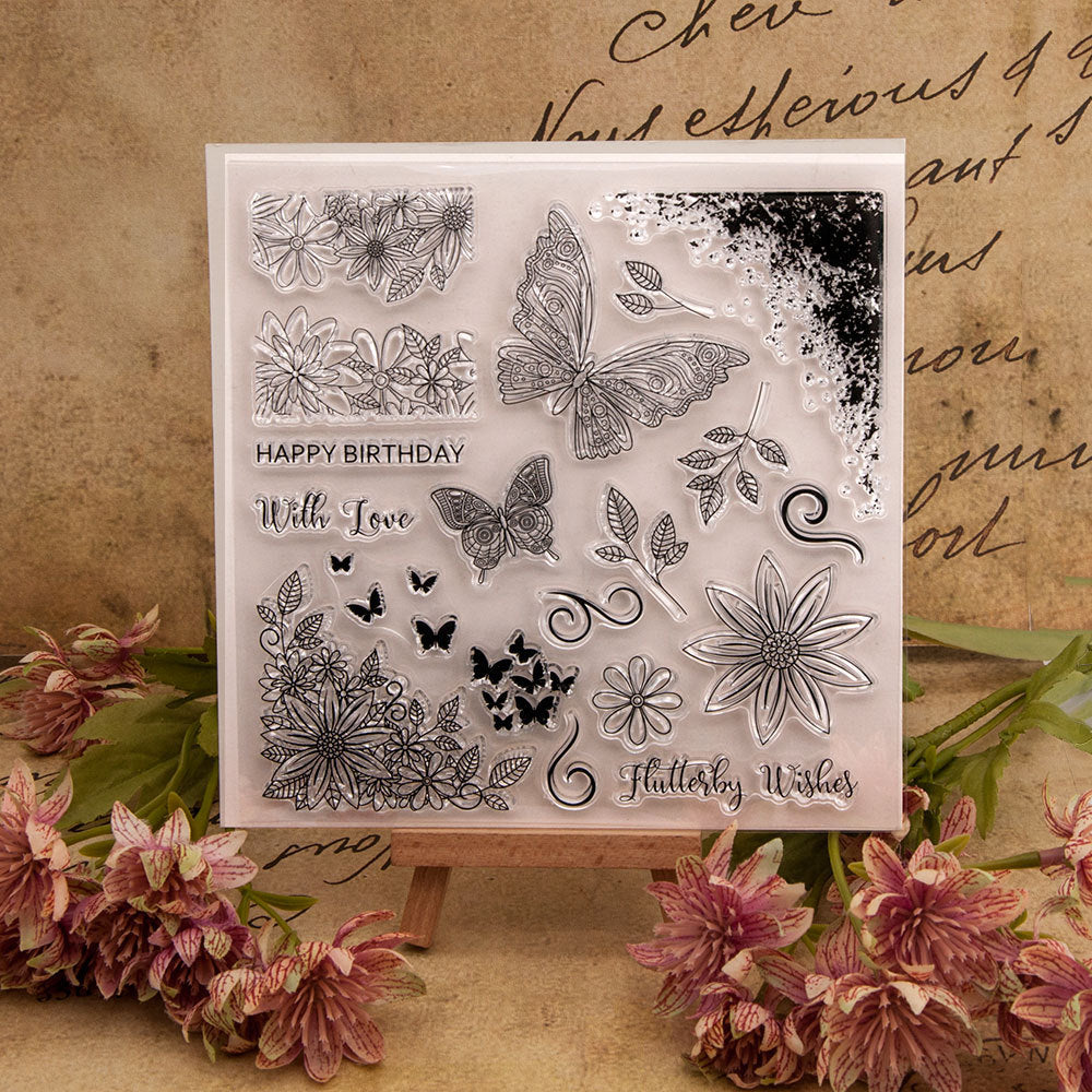 Kokorosa Butterfly&Flower Clear Stamps