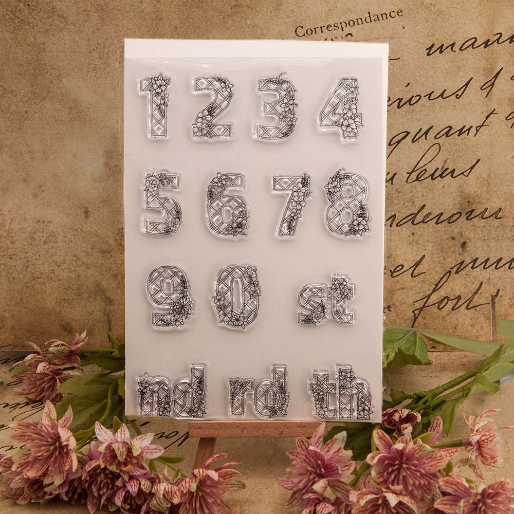 Kokorosa Numbers Clear Stamps