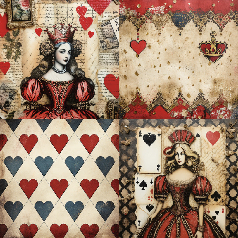 Kokorosa 24PCS 6" Queen Scrapbook & Cardstock Paper