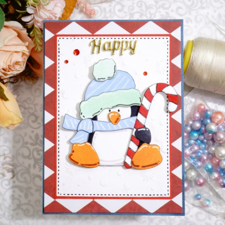 Kokorosa Metal Cutting Dies with Christmas Penguin