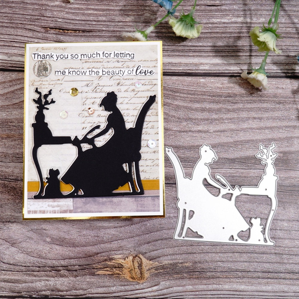 Kokorosa Metal Cutting Dies with Writing Lady