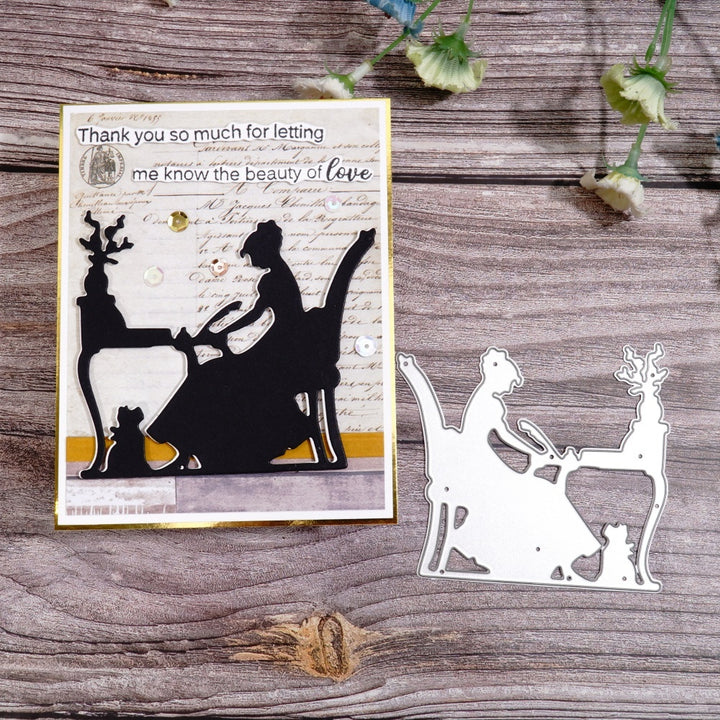Kokorosa Metal Cutting Dies with Writing Lady