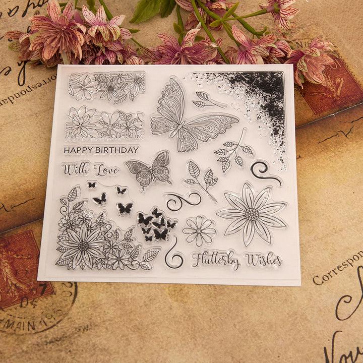 Kokorosa Butterfly&Flower Clear Stamps