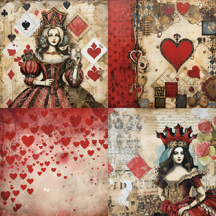 Kokorosa 24PCS 6" Queen Scrapbook & Cardstock Paper