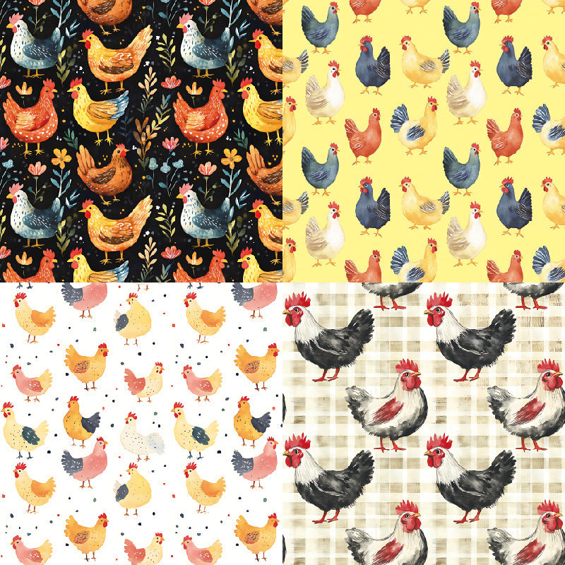 Kokorosa 24PCS 6" Chick Bloom Scrapbook & Cardstock Paper