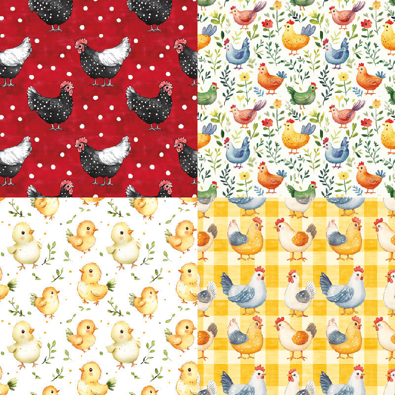 Kokorosa 24PCS 6" Chick Bloom Scrapbook & Cardstock Paper