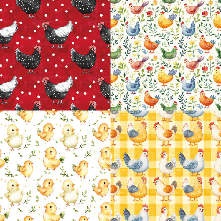 Kokorosa 24PCS 6" Chick Bloom Scrapbook & Cardstock Paper