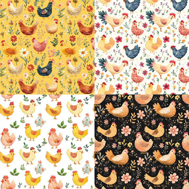 Kokorosa 24PCS 6" Chick Bloom Scrapbook & Cardstock Paper