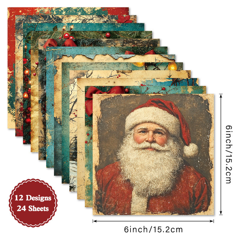 Kokorosa 24PCS 6" Advent Scrapbook & Cardstock Paper