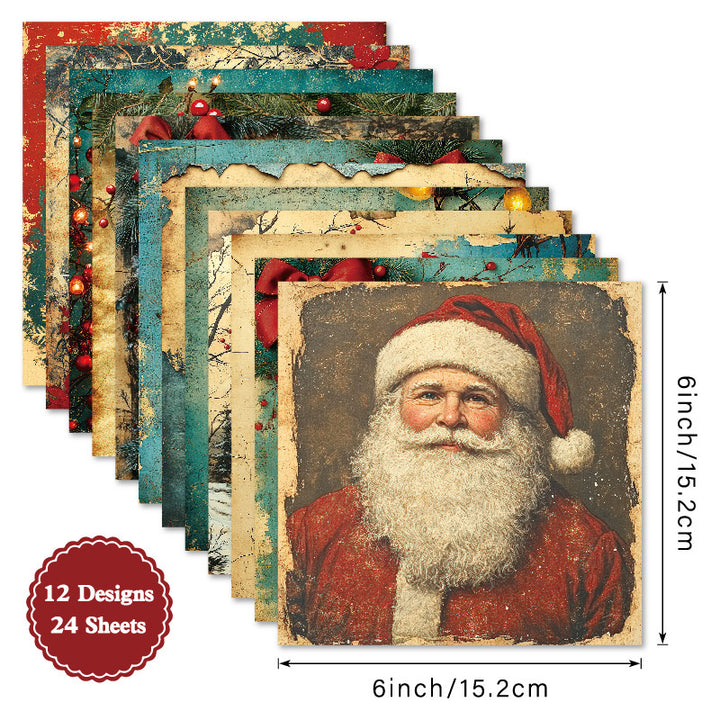 Kokorosa 24PCS 6" Advent Scrapbook & Cardstock Paper