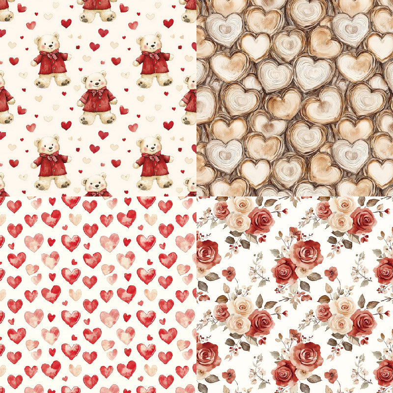 Kokorosa 24PCS 6" Adore Scrapbook & Cardstock Paper