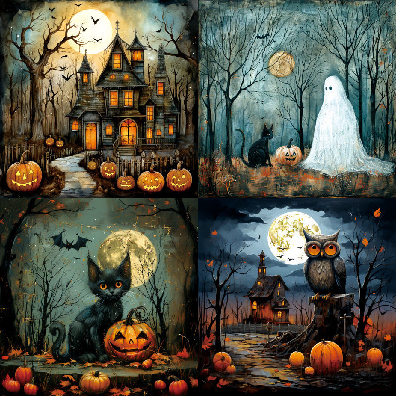 Kokorosa 24PCS 6" Haunt Scrapbook & Cardstock Paper