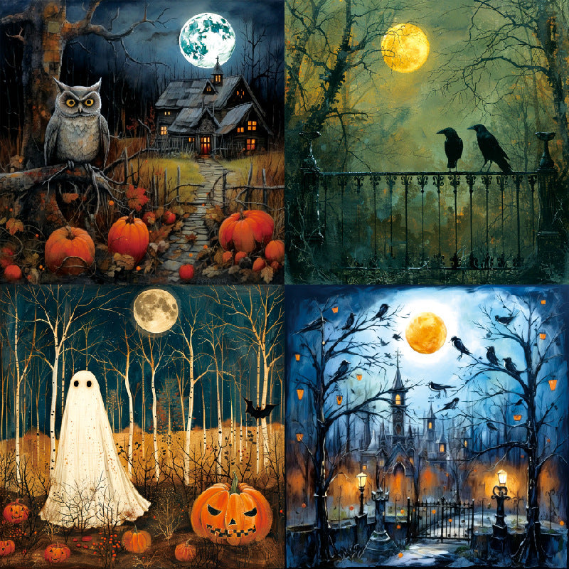 Kokorosa 24PCS 6" Haunt Scrapbook & Cardstock Paper