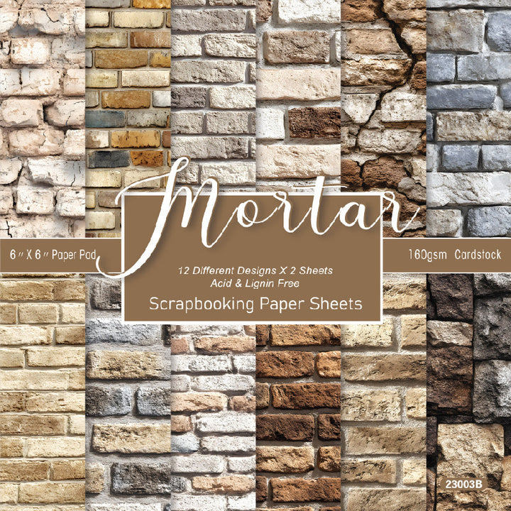 Kokorosa 24PCS 6" Mortar Scrapbook & Cardstock Paper