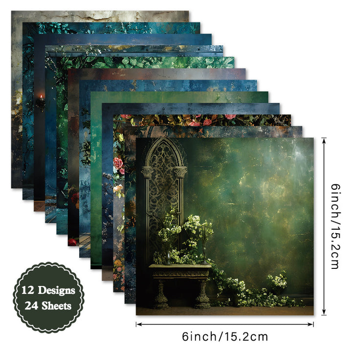 Kokorosa 24PCS 6" Arbor Scrapbook & Cardstock Paper