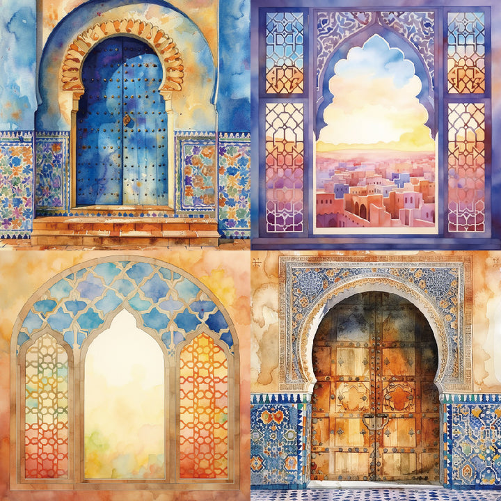 Kokorosa 24PCS 6" Arcade Scrapbook & Cardstock Paper