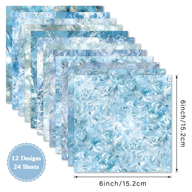 Kokorosa 24PCS 6" Prism Scrapbook & Cardstock Paper