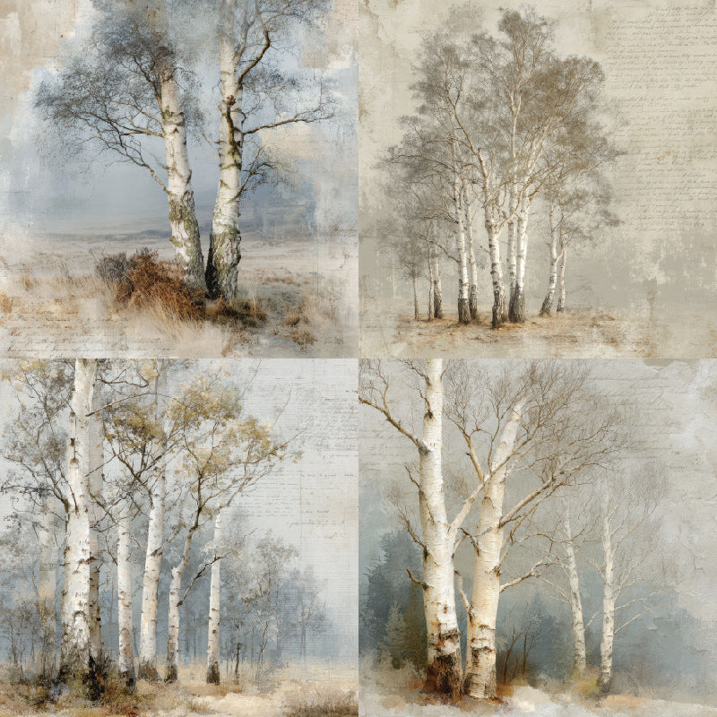 Kokorosa 24PCS 6" Winter Woods Scrapbook & Cardstock Paper