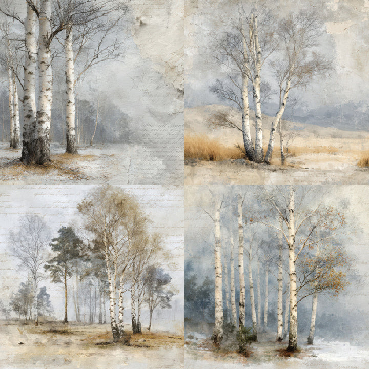 Kokorosa 24PCS 6" Winter Woods Scrapbook & Cardstock Paper