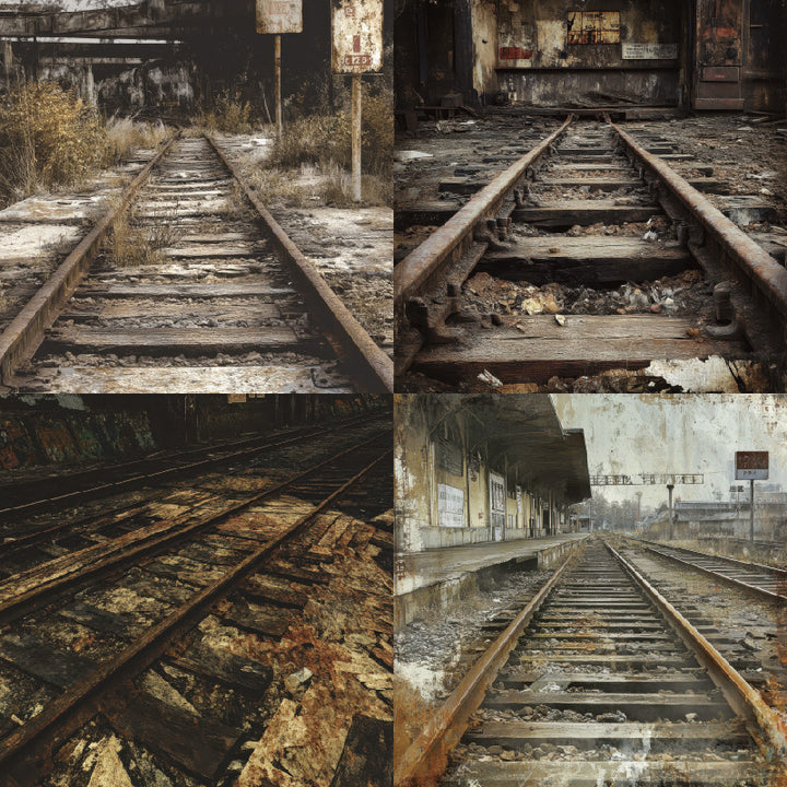 Kokorosa 24PCS 6" Railway Relies Scrapbook & Cardstock Paper
