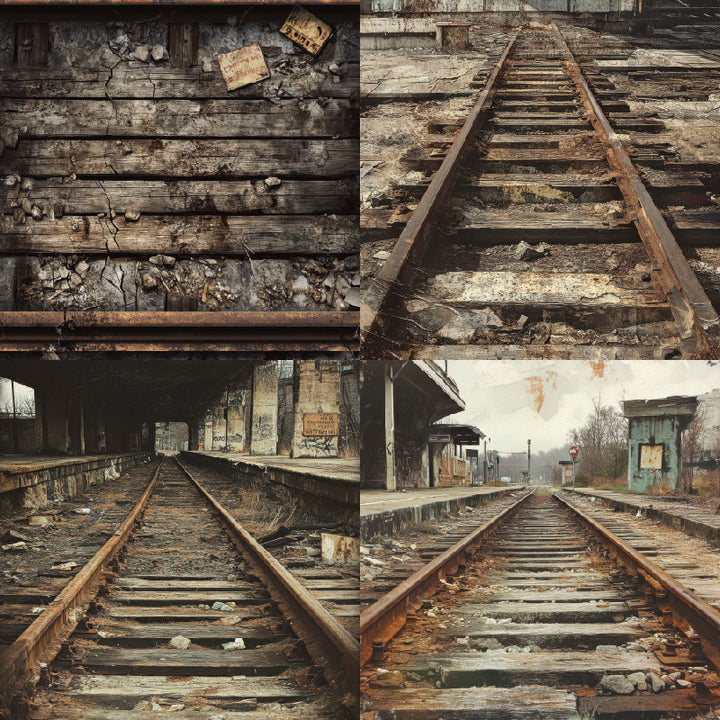 Kokorosa 24PCS 6" Railway Relies Scrapbook & Cardstock Paper