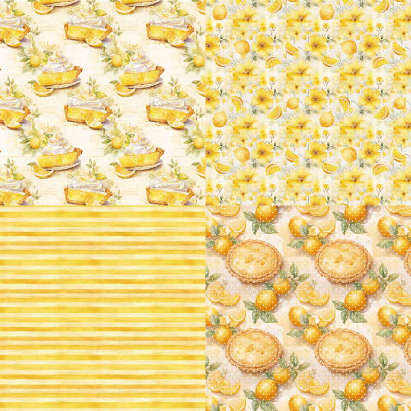 Kokorosa 24PCS 6" Lemon Delights Scrapbook & Cardstock Paper