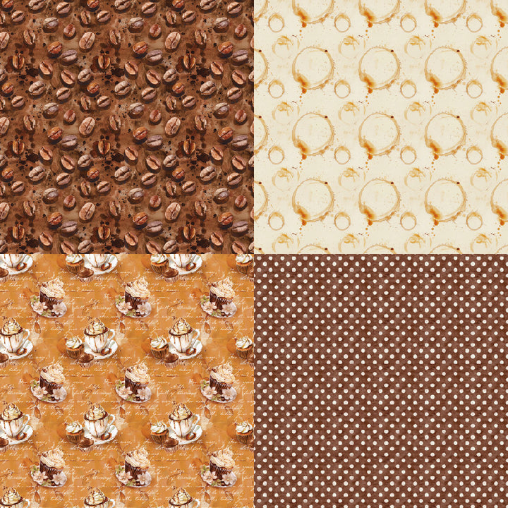 Kokorosa 24PCS 6" Mocha Stories Scrapbook & Cardstock Paper (Copy)