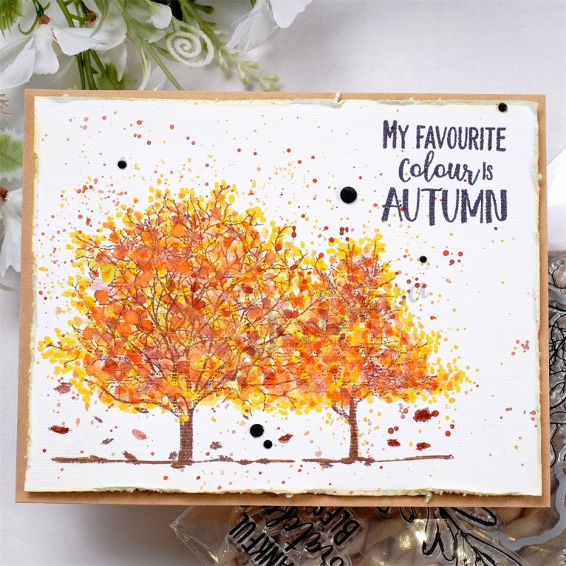 Kokorosa Autumn Nature Theme Dies with Stamps Set