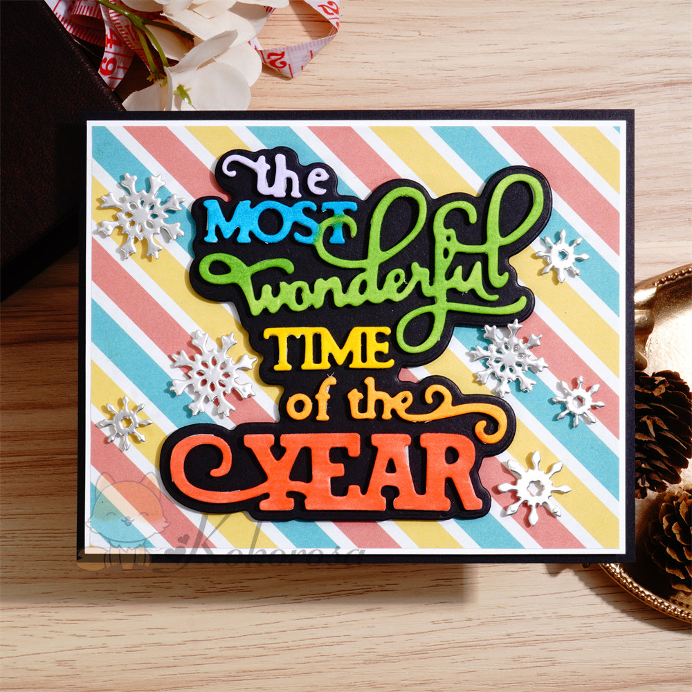 Kokorosa Metal Cutting Dies with 'the MOST wonderful TIME of the YEAR' Word