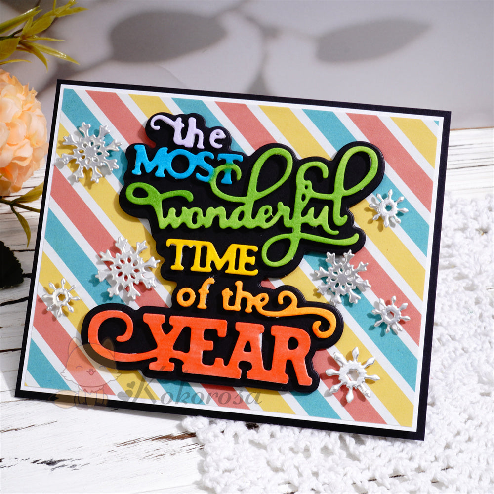 Kokorosa Metal Cutting Dies with 'the MOST wonderful TIME of the YEAR' Word