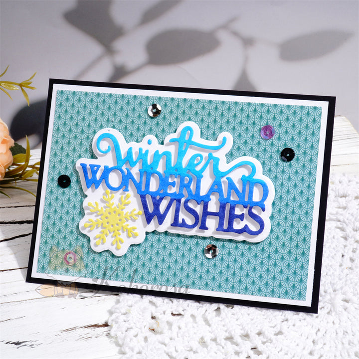 Kokorosa Metal Cutting Dies with 'winter WONDERLAND WISHES' Word