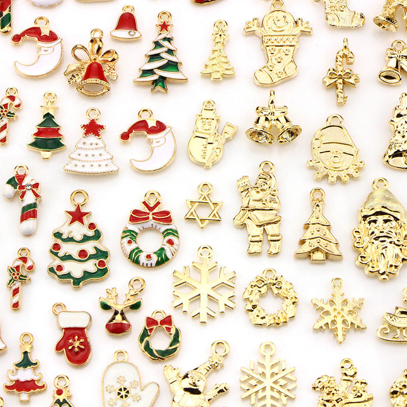 Kokorosa 100 Pcs Christmas Drip Alloy Pendant Embellishments