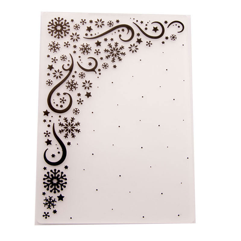 Kokorosa Snowflake Pattern Plastic Embossing Folder