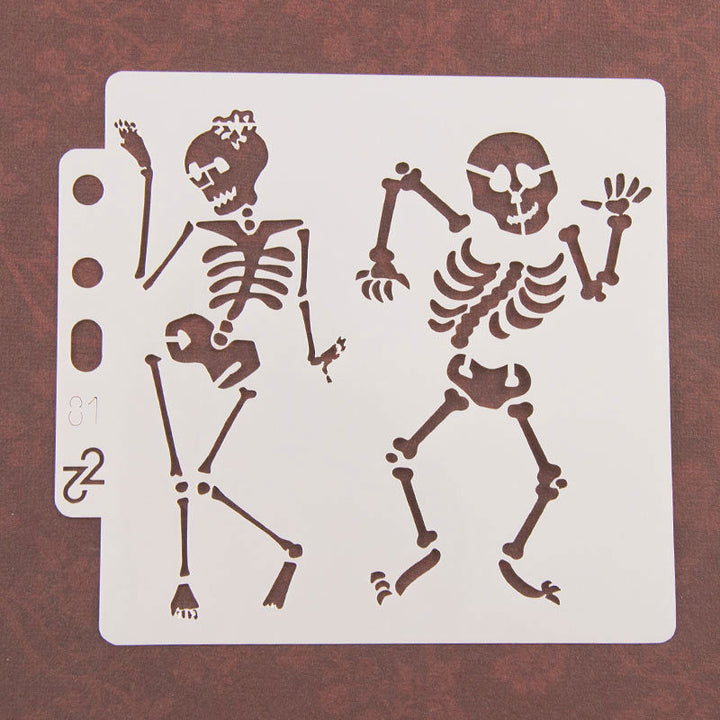 Kokorosa Skeleton Pattern Painting Stencils