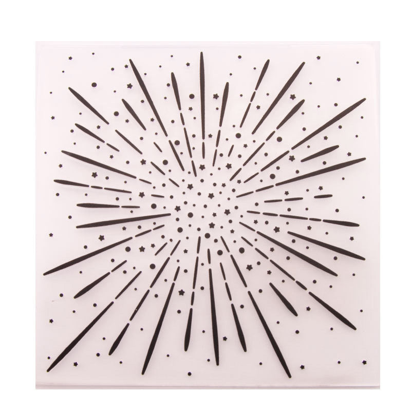 Kokorosa Fireworks Pattern Plastic Embossing Folder