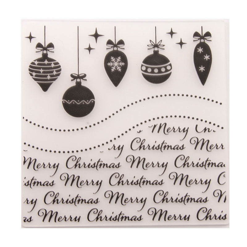 Kokorosa Christmas Ornament Plastic Embossing Folder