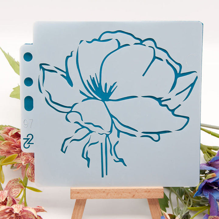 Kokorosa Pretty Flower Painting Stencils (5 Choices)