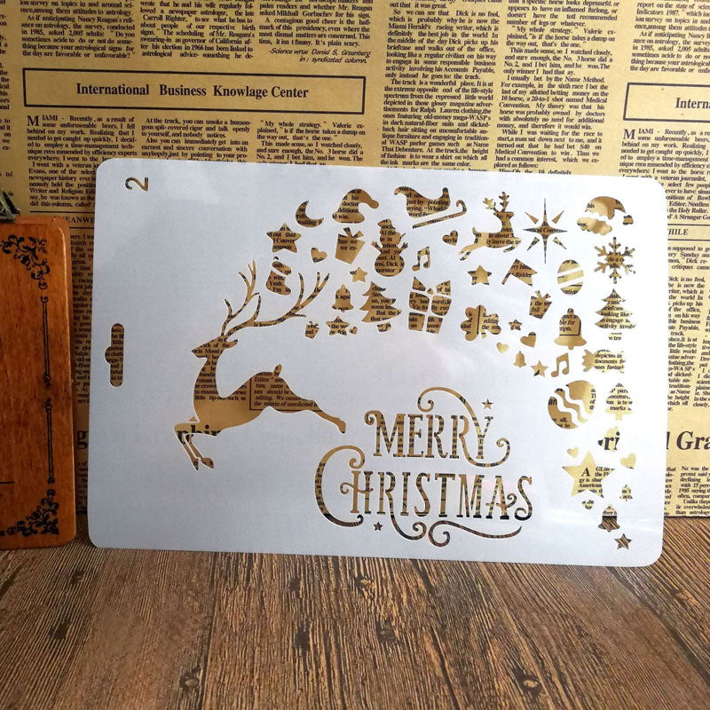 Kokorosa Merry Christmas Stencils