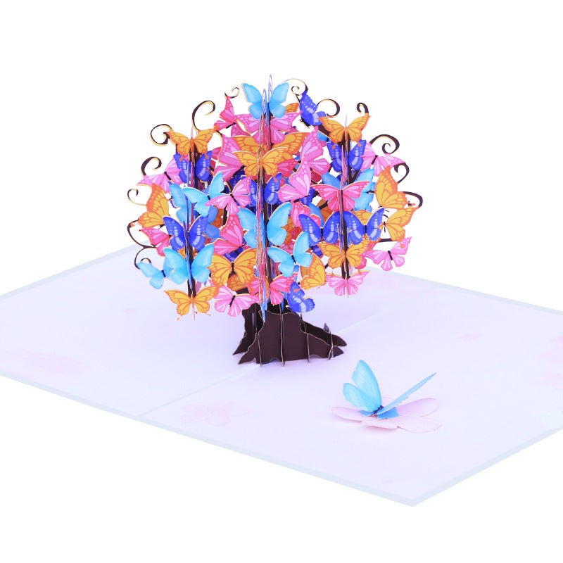 3D Pop Up Butterfly Tree Greeting Card