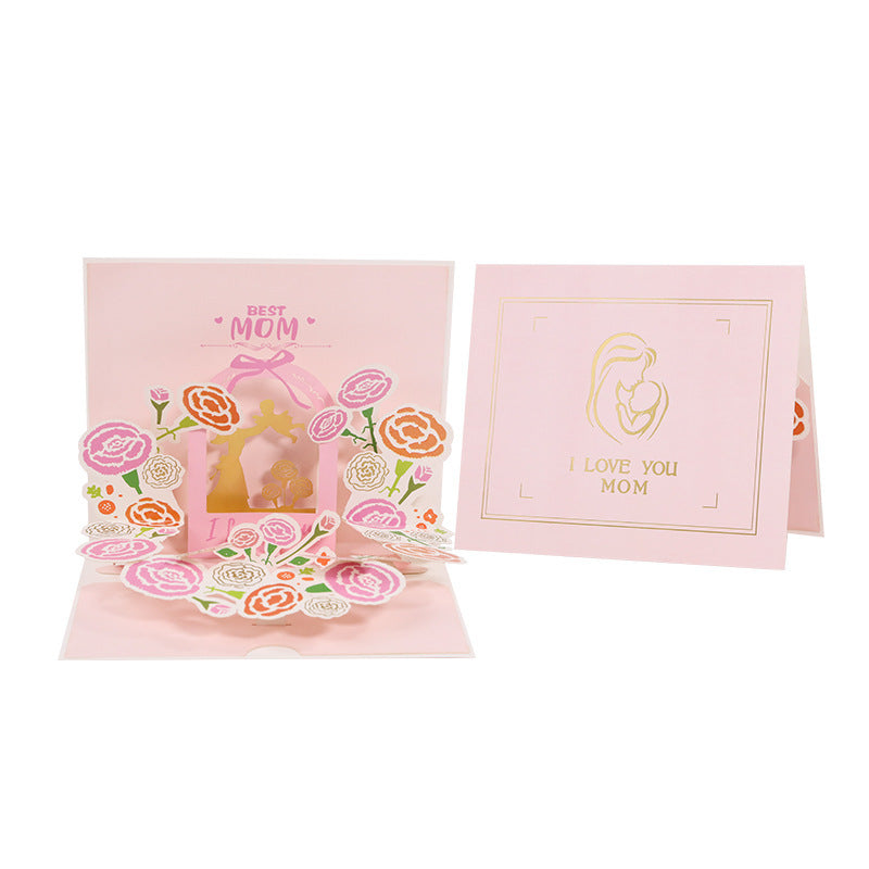 3D Pop Up Carnation Greeting Card