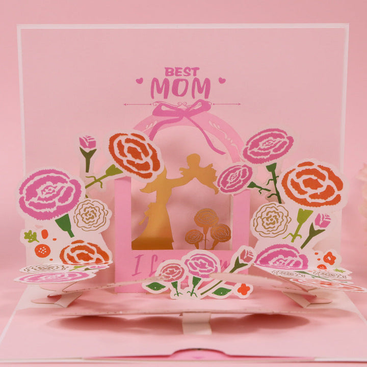 3D Pop Up Carnation Greeting Card