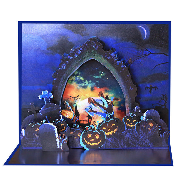 3D Pop Up Halloween Pumpkin Greeting Card