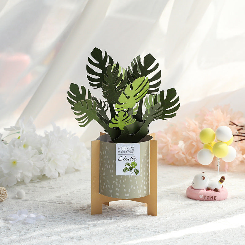 3D Pop Up Potting Plant Greeting Card