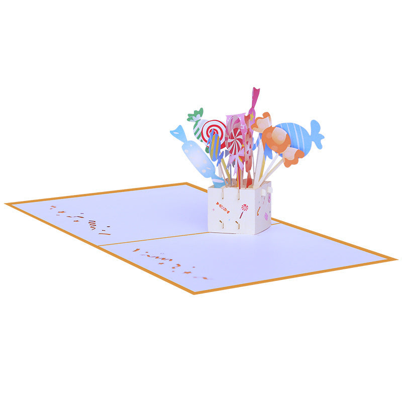 3D Pop Up Sweet Candy Greeting Card