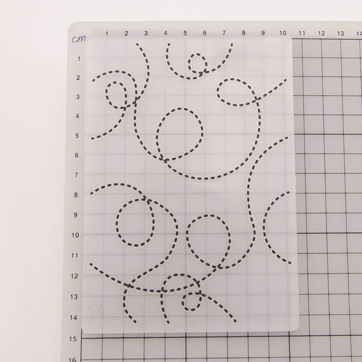 Kokorosa Twisty Imaginary Line Plastic Embossing Folder