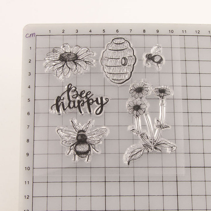 Kokorosa Bee and Flower Clear Stamps